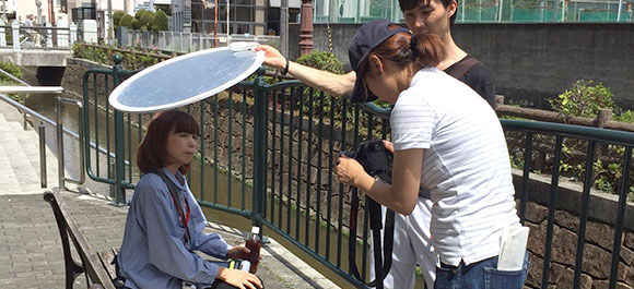 作業安全教育の映像の撮影イメージ